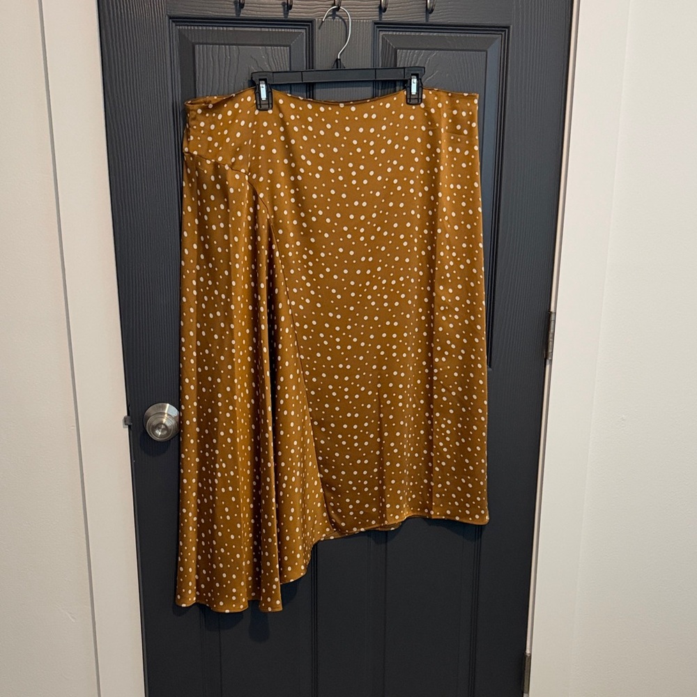 Vince Asymmetrical Polka Dot Skirt